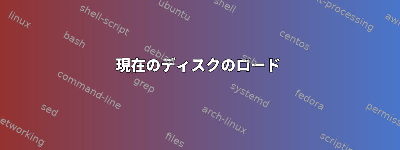 現在のディスクのロード