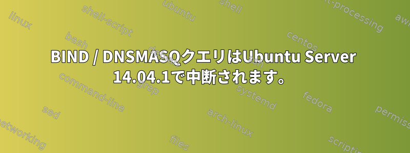 BIND / DNSMASQクエリはUbuntu Server 14.04.1で中断されます。