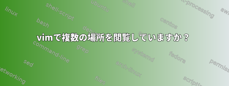 vimで複数の場所を閲覧していますか？