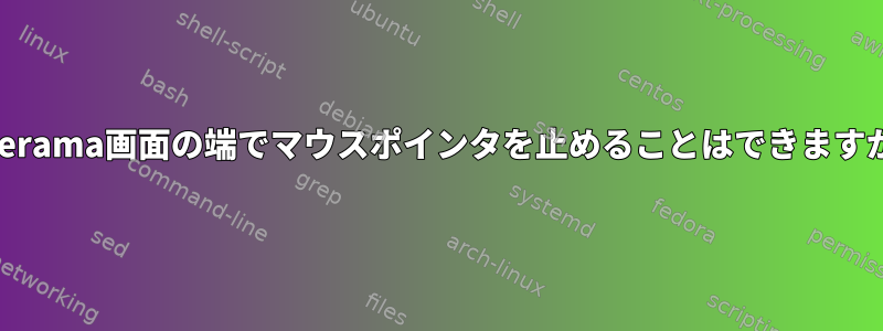 Xinerama画面の端でマウスポインタを止めることはできますか？