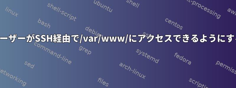 ユーザーがSSH経由で/var/www/にアクセスできるようにする