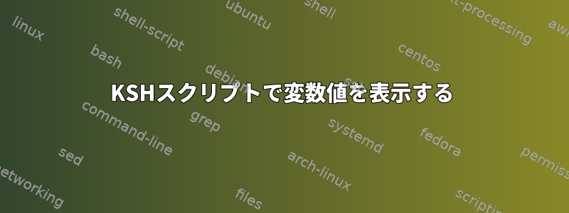 KSHスクリプトで変数値を表示する