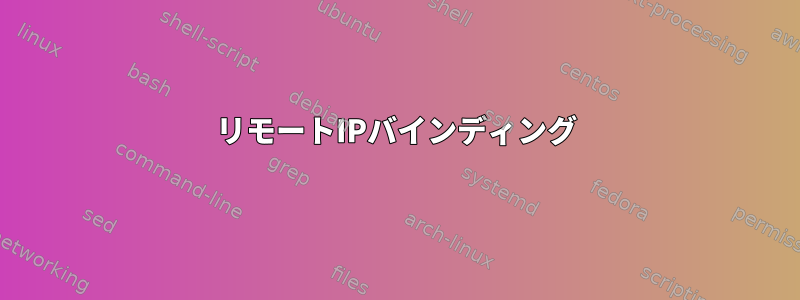 リモートIPバインディング