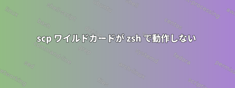 scp ワイルドカードが zsh で動作しない