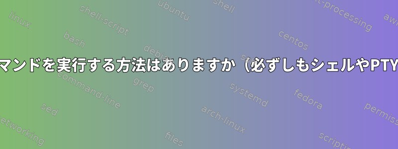 成功したSSHログイン後に特権コマンドを実行する方法はありますか（必ずしもシェルやPTYを使用する必要はありません）。