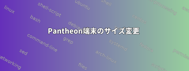 Pantheon端末のサイズ変更