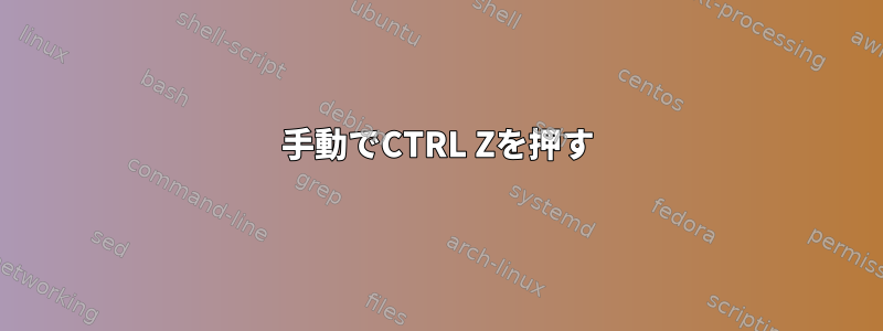 手動でCTRL Zを押す