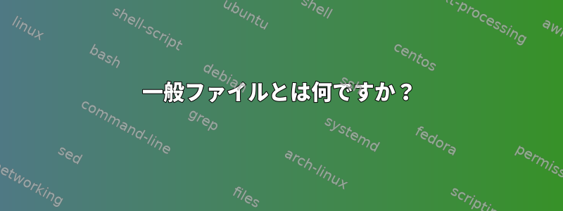 一般ファイルとは何ですか？