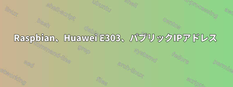 Raspbian、Huawei E303、パブリックIPアドレス