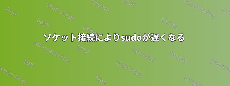 ソケット接続によりsudoが遅くなる