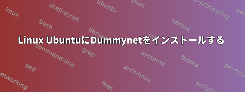 Linux UbuntuにDummynetをインストールする