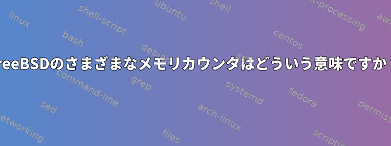 FreeBSDのさまざまなメモリカウンタはどういう意味ですか？