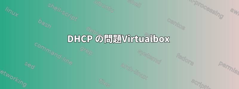 DHCP の問題Virtualbox