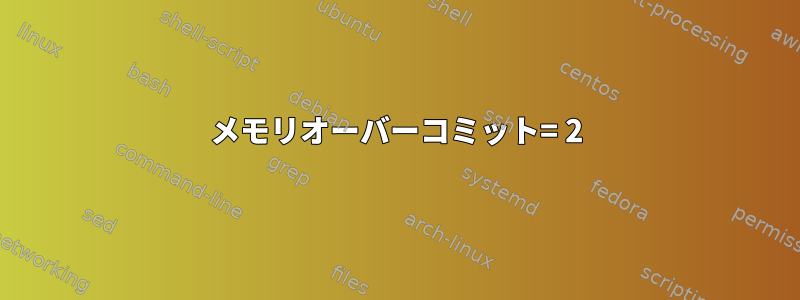 メモリオーバーコミット= 2