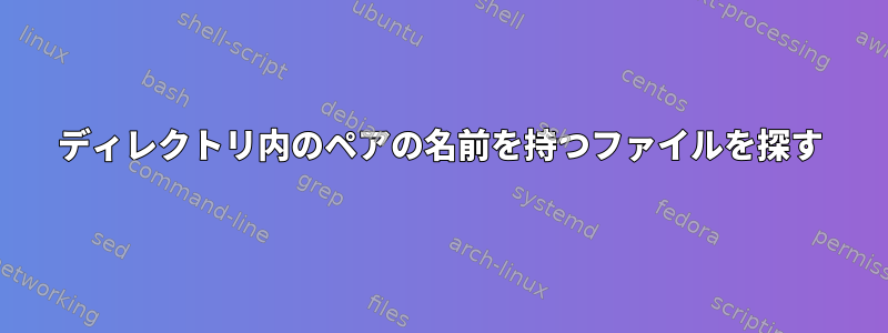 ディレクトリ内のペアの名前を持つファイルを探す