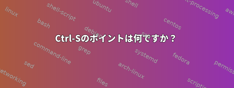 Ctrl-Sのポイントは何ですか？