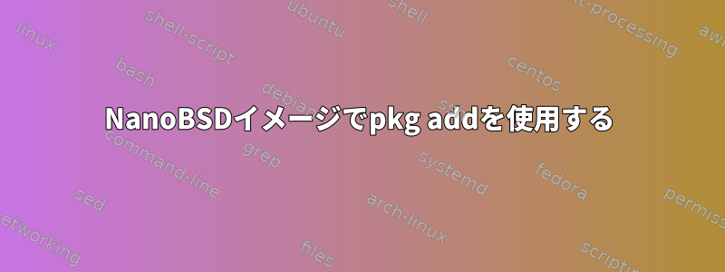 NanoBSDイメージでpkg addを使用する