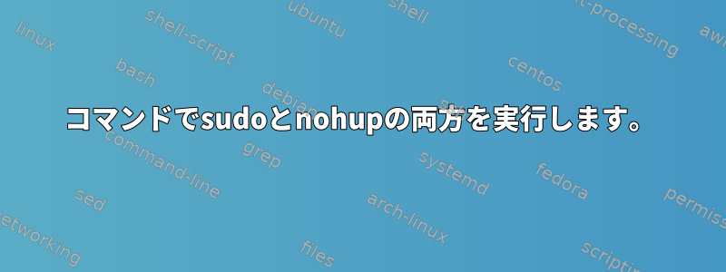 コマンドでsudoとnohupの両方を実行します。