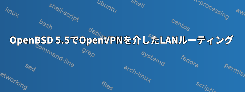 OpenBSD 5.5でOpenVPNを介したLANルーティング