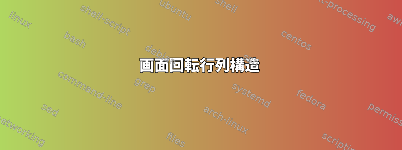 画面回転行列構造