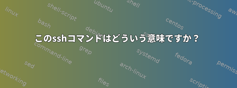 このsshコマンドはどういう意味ですか？