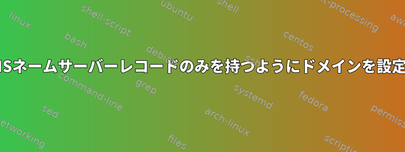 セカンダリDNSネームサーバーレコードのみを持つようにドメインを設定できますか？