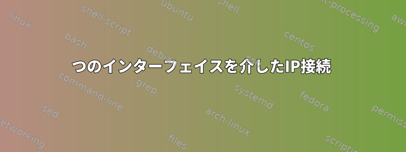 2つのインターフェイスを介したIP接続