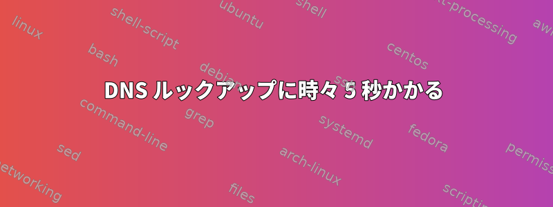 DNS ルックアップに時々 5 秒かかる