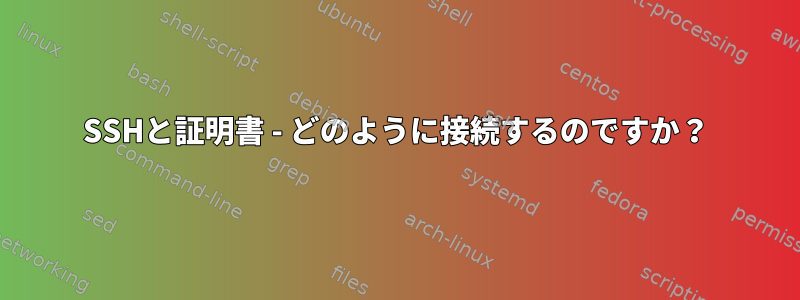 SSHと証明書 - どのように接続するのですか？