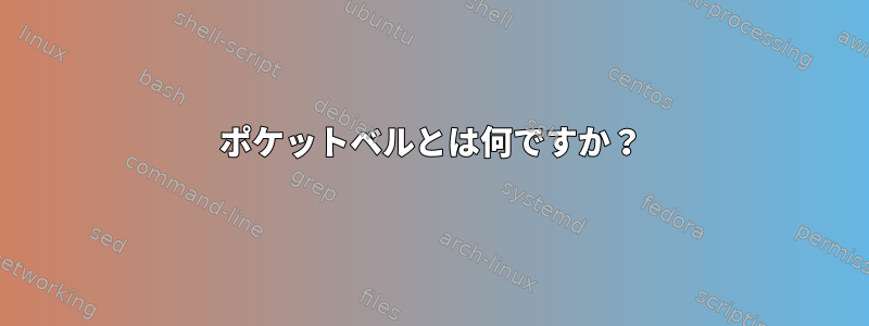 ポケットベルとは何ですか？