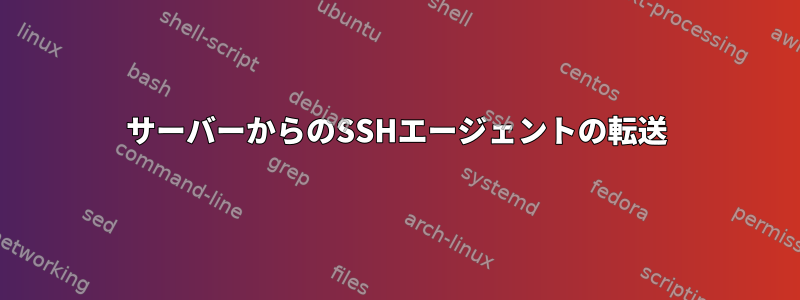 サーバーからのSSHエージェントの転送