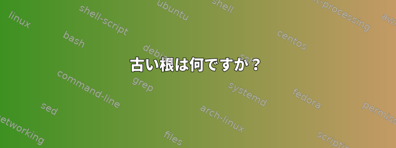 古い根は何ですか？