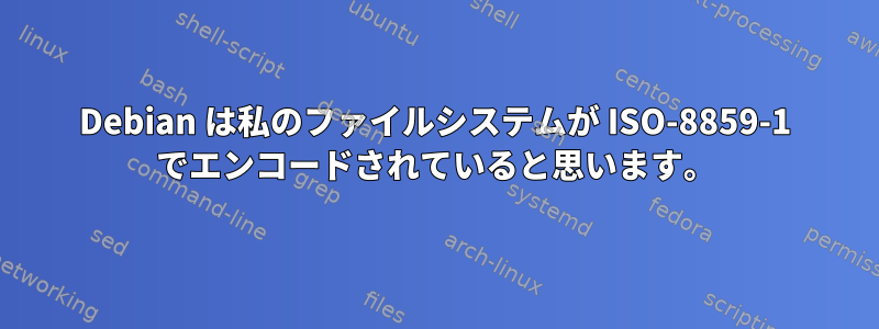 Debian は私のファイルシステムが ISO-8859-1 でエンコードされていると思います。