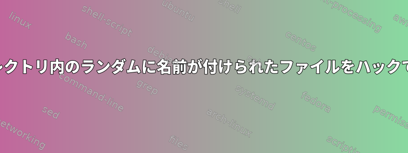 ホームディレクトリ内のランダムに名前が付けられたファイルをハックできますか？