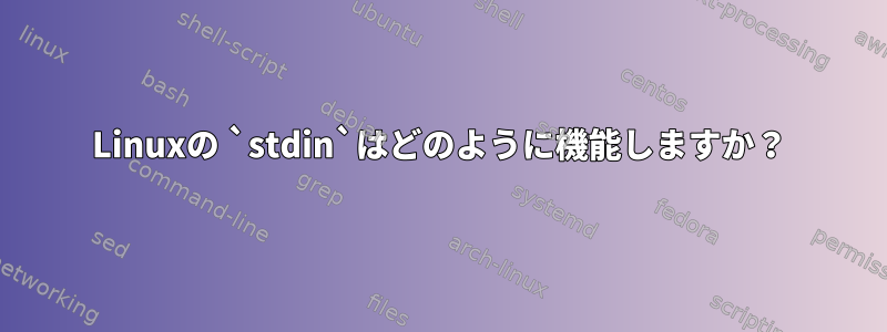 Linuxの `stdin`はどのように機能しますか？