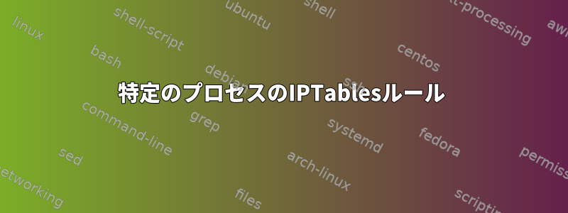 特定のプロセスのIPTablesルール