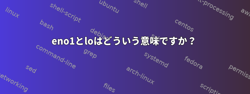 eno1とloはどういう意味ですか？