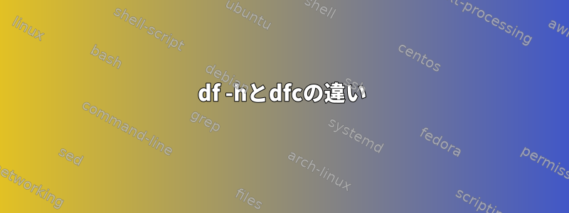 df -hとdfcの違い