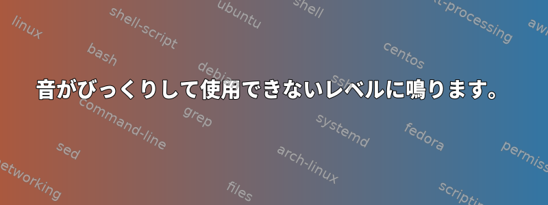 音がびっくりして使用できないレベルに鳴ります。