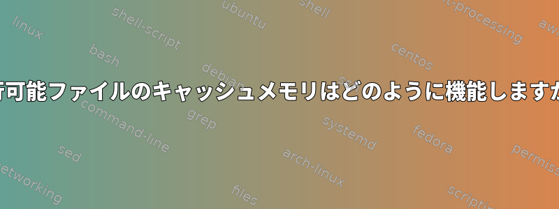 実行可能ファイルのキャッシュメモリはどのように機能しますか？