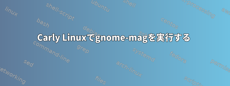 Carly Linuxでgnome-magを実行する