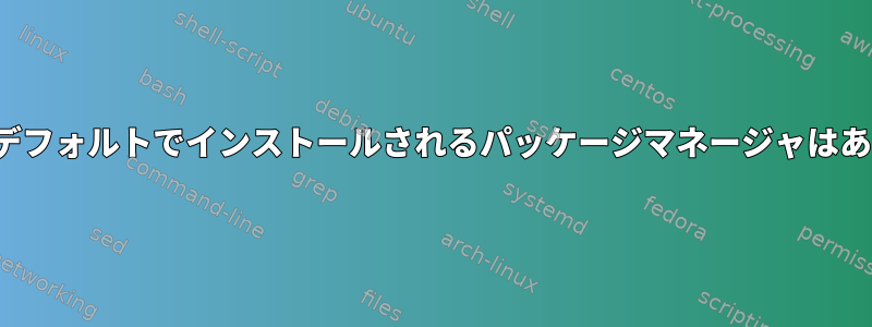 NetBSDにデフォルトでインストールされるパッケージマネージャはありますか？