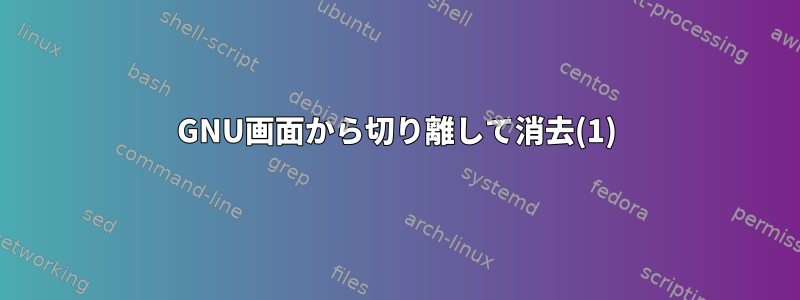 GNU画面から切り離して消去(1)