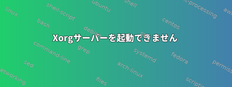 Xorgサーバーを起動できません