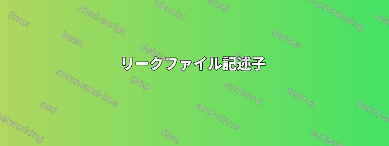 リークファイル記述子