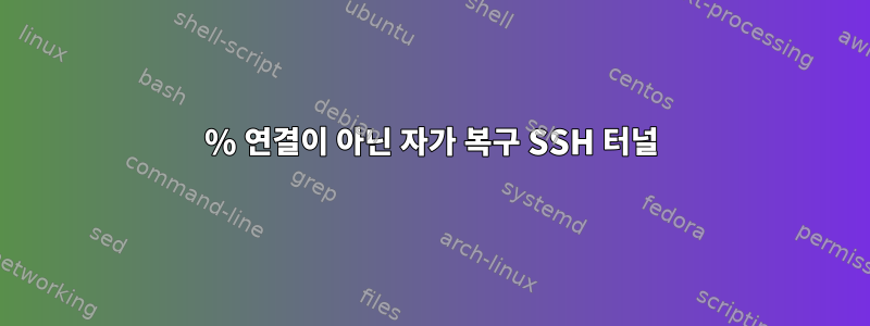 100% 연결이 아닌 자가 복구 SSH 터널