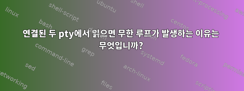 연결된 두 pty에서 읽으면 무한 루프가 발생하는 이유는 무엇입니까?