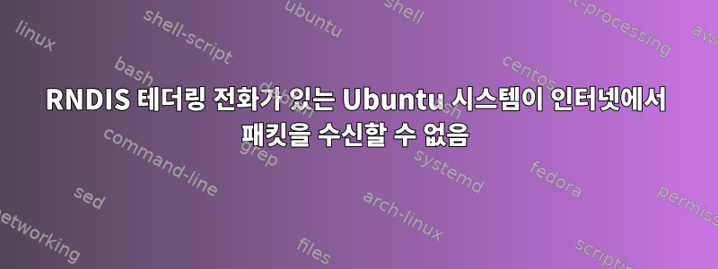 RNDIS 테더링 전화가 있는 Ubuntu 시스템이 인터넷에서 패킷을 수신할 수 없음