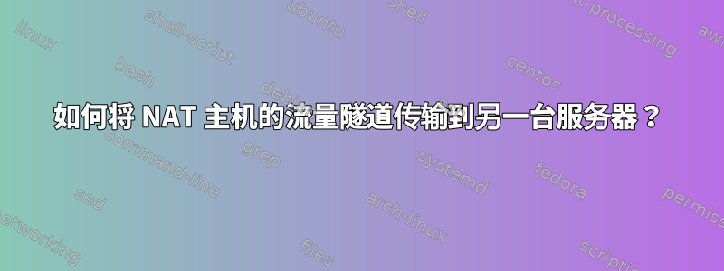 如何将 NAT 主机的流量隧道传输到另一台服务器？