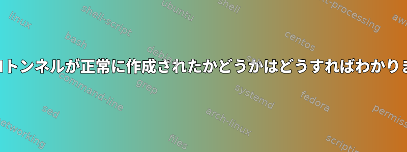 私のSSHトンネルが正常に作成されたかどうかはどうすればわかりますか？